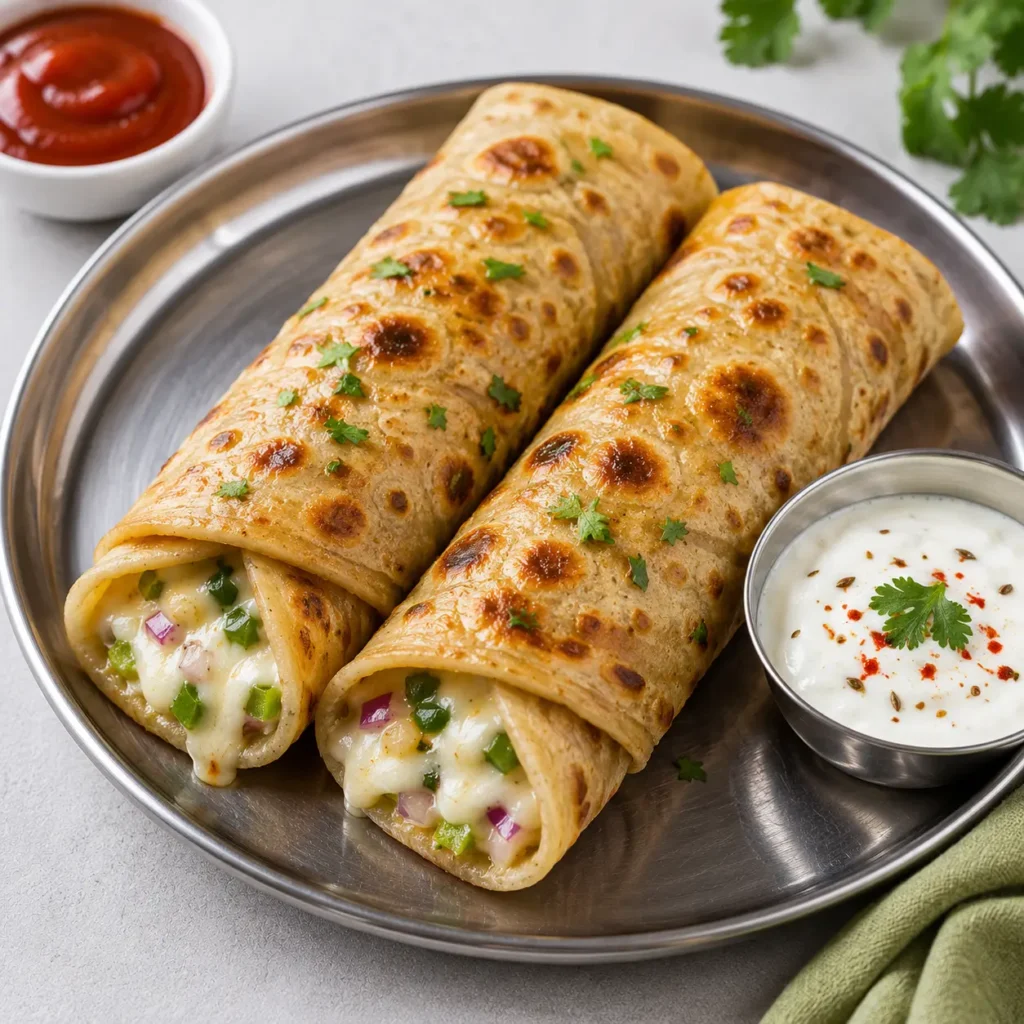 Cheese Paratha Roll