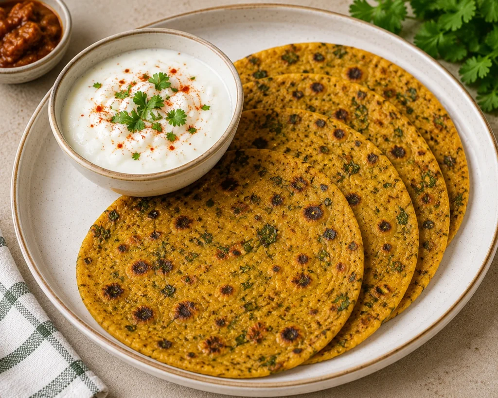 Thepla with Dahi