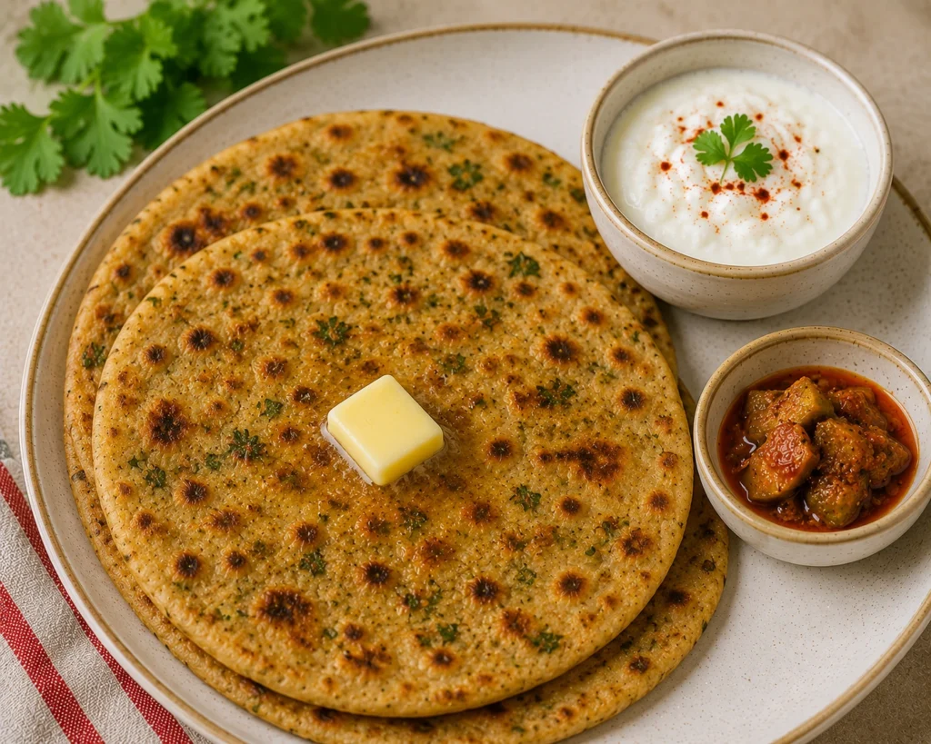 Aloo paratha with Achar