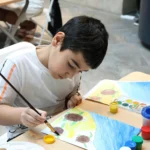 A Kid painting