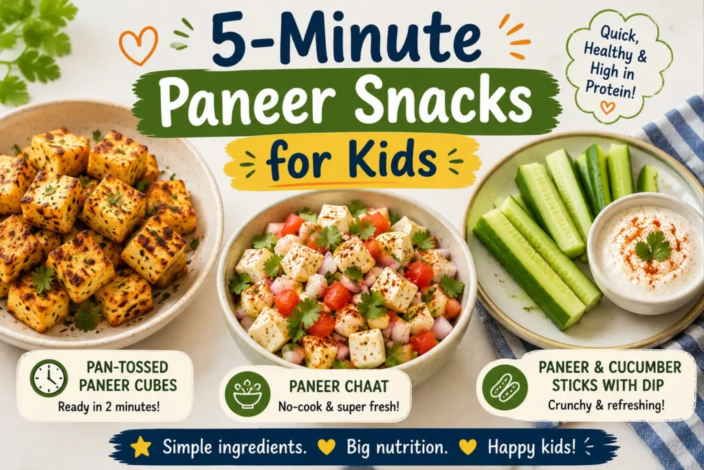5-Minute Paneer Snacks for Kids