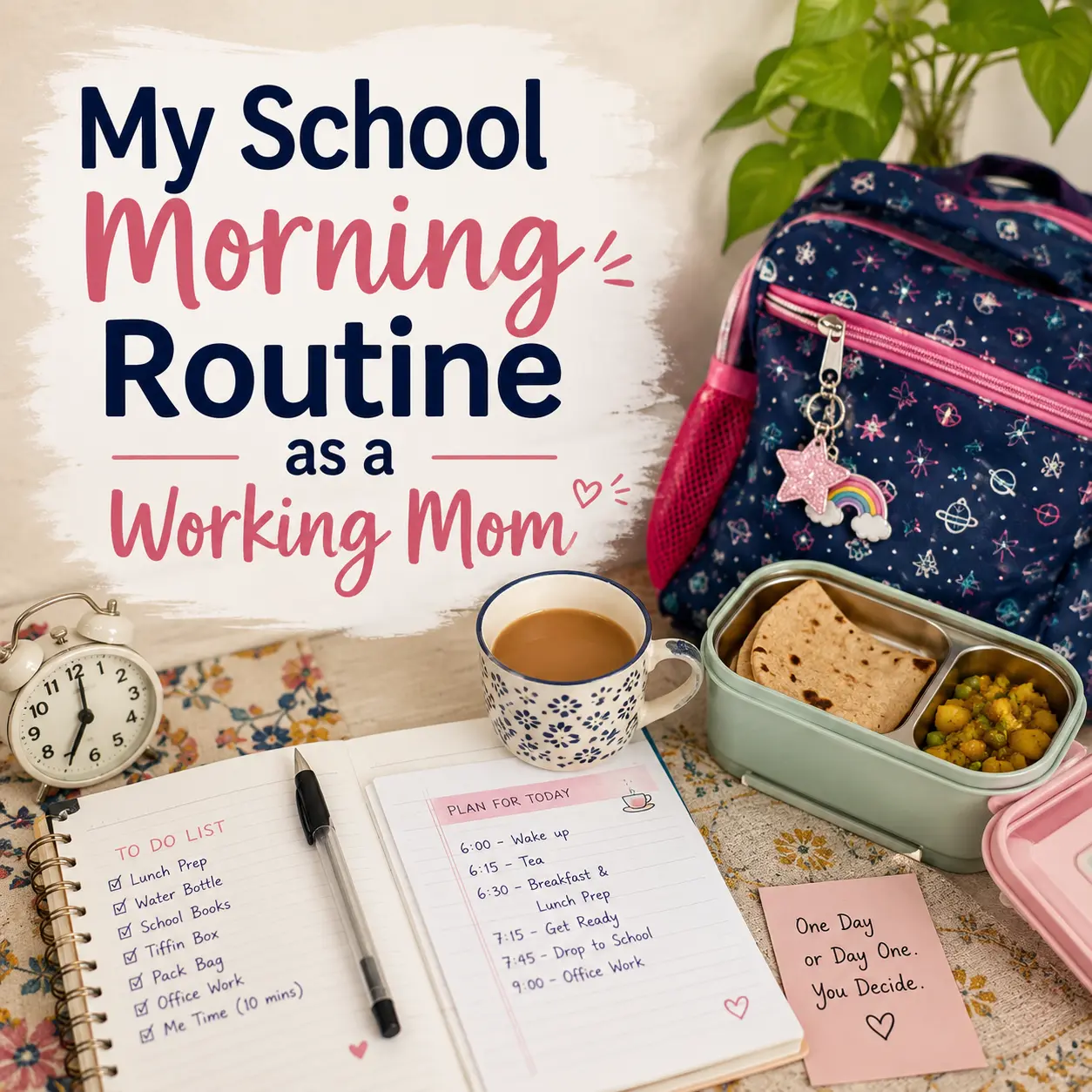 My School Morning Routine as a Working Mom in India