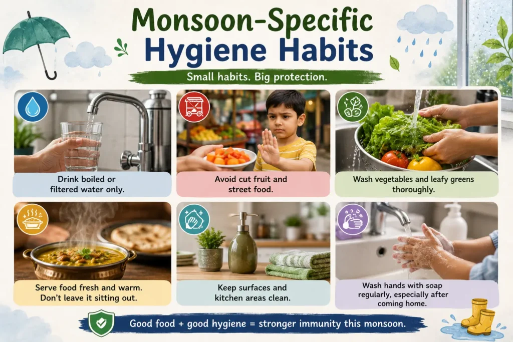Monsoon Hygiene Habits for Kids