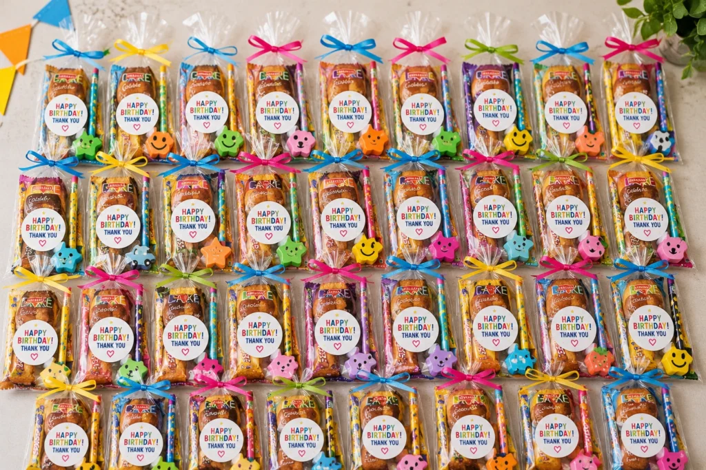 School Distribution birthday Snacks and Gifts