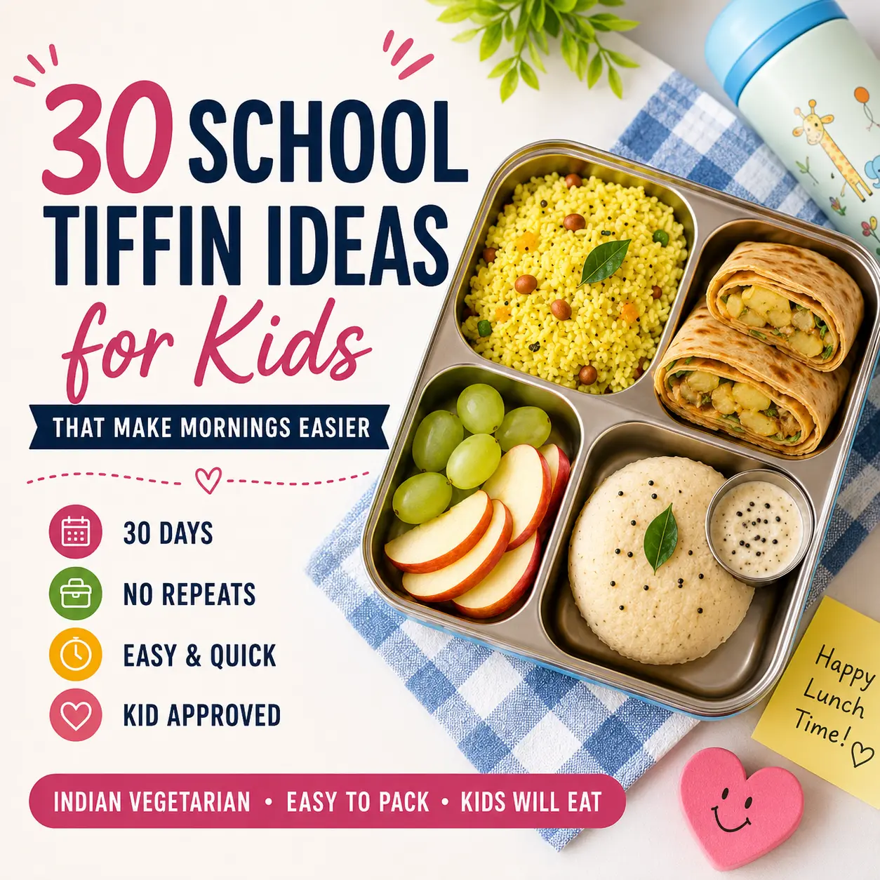 30 school tiffin ideas for kids